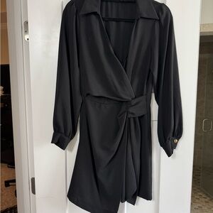 Zara Black Wrap Dress